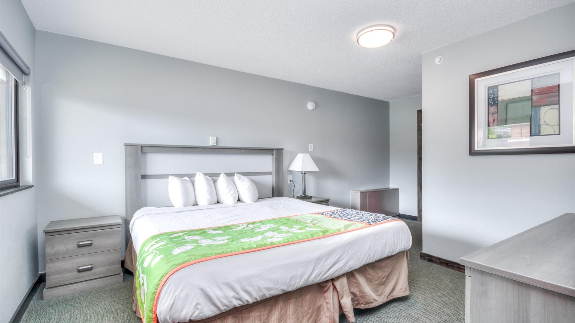 Sojourn suite bedroom with quality linens
